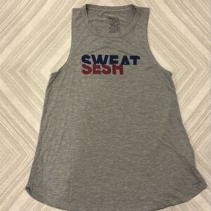 House of Tens Women’s “Sweat Sesh’ Grey Tank Top, Size S